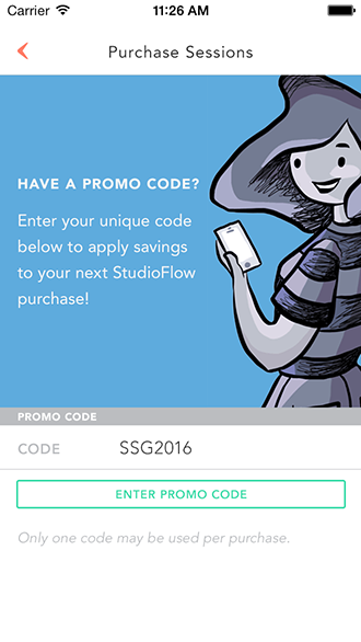 Use promo code SSG2016 to get $20 off StudioFlow Unlimited!